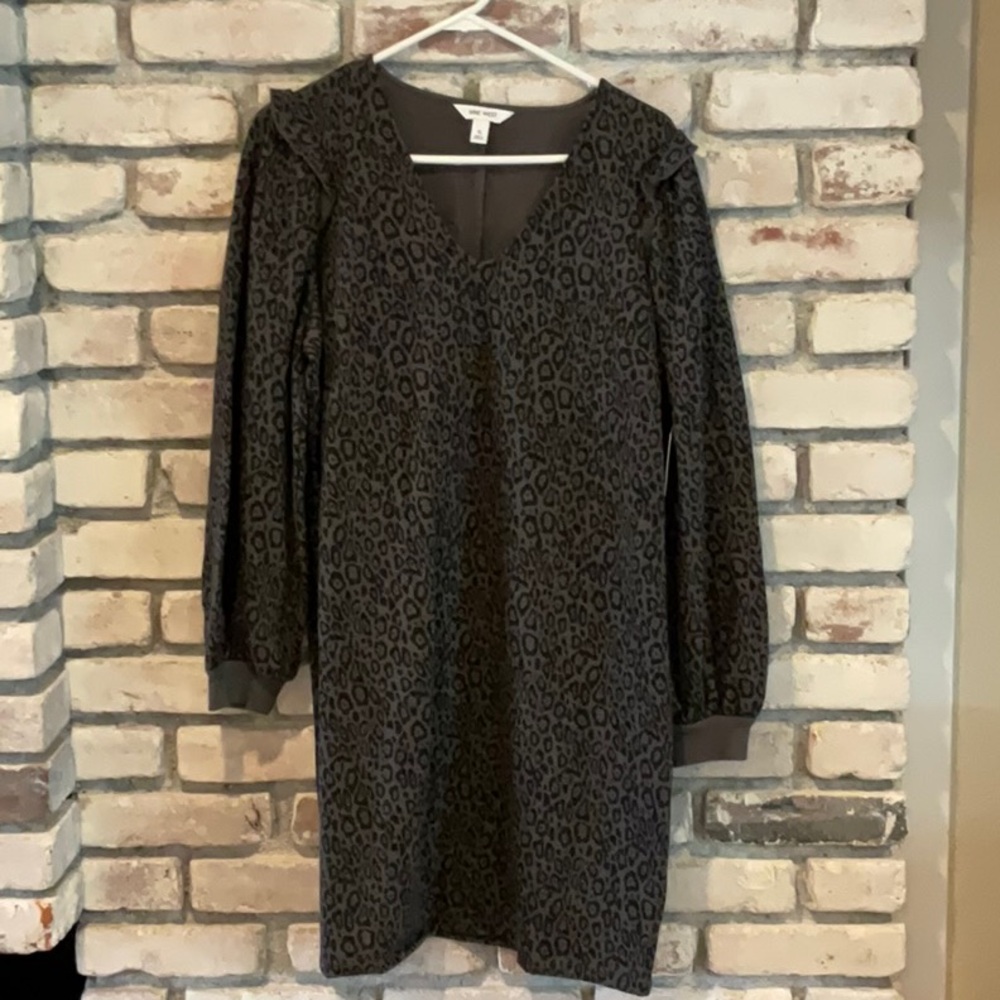New With Tags Black Cheetah Print Dress Size XL